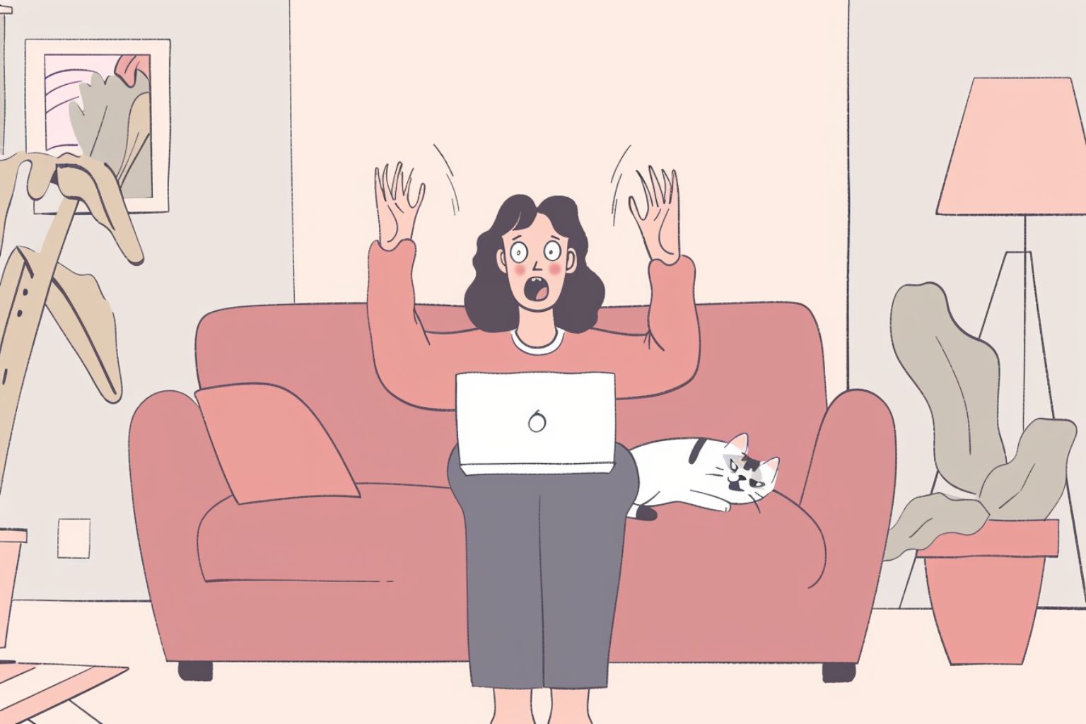 Illustration of a person looking at deleted Amazon reviews on a screen.