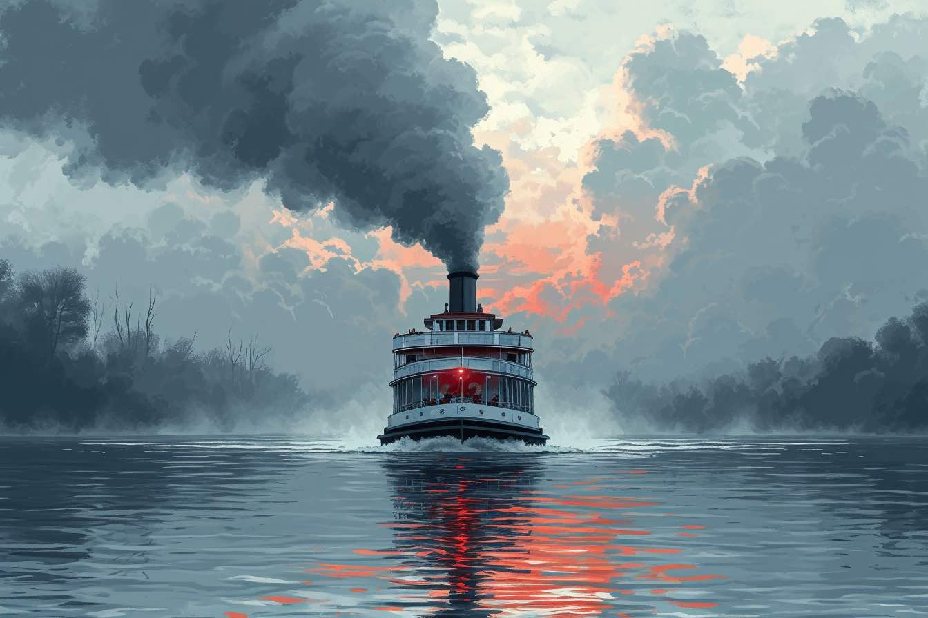 Cruise ship illustration