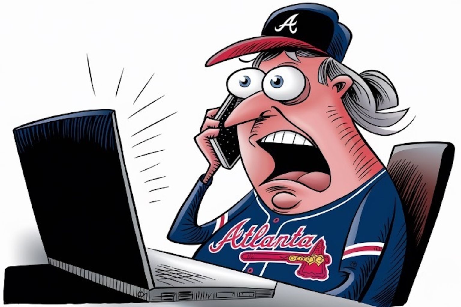 Illustration of a baseball game with a ticket in the foreground.