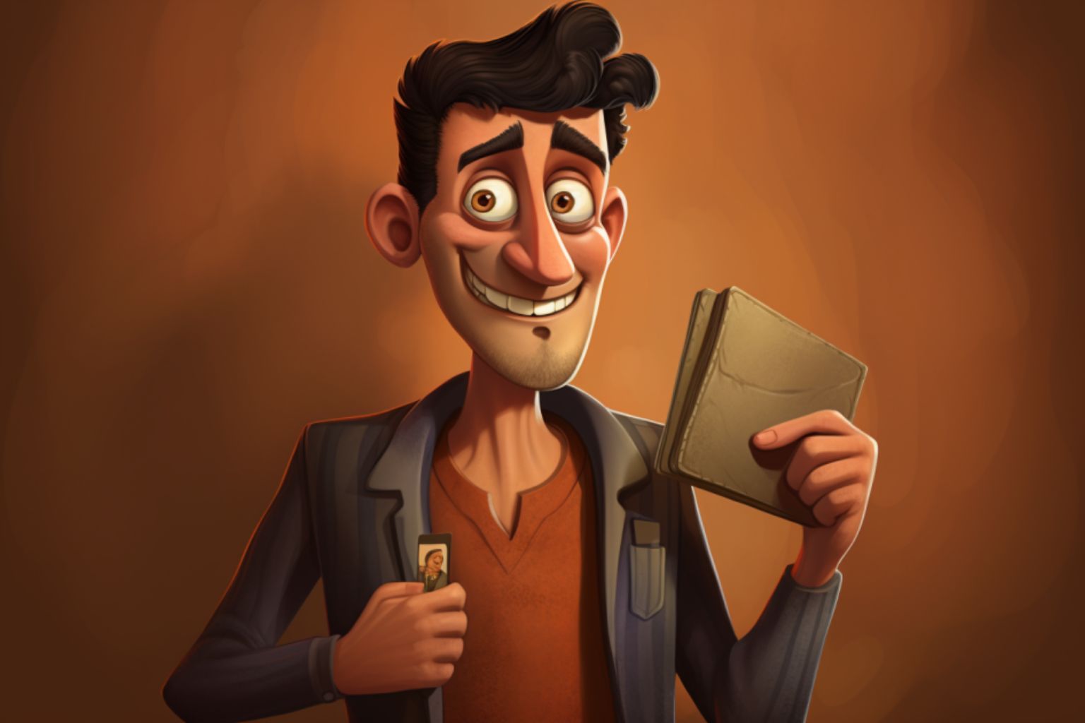 A person holding a wallet open.