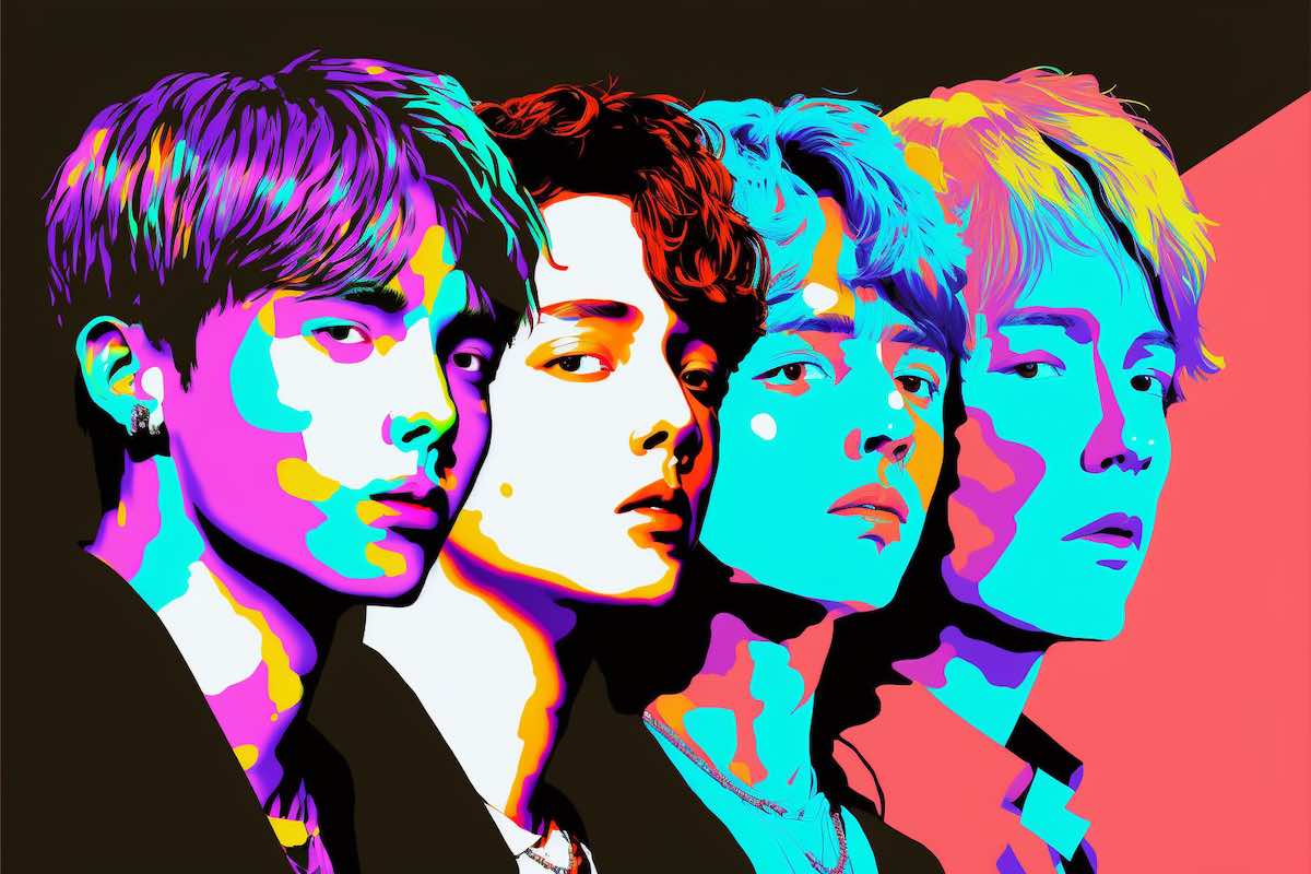 Pop art illustration of a concert