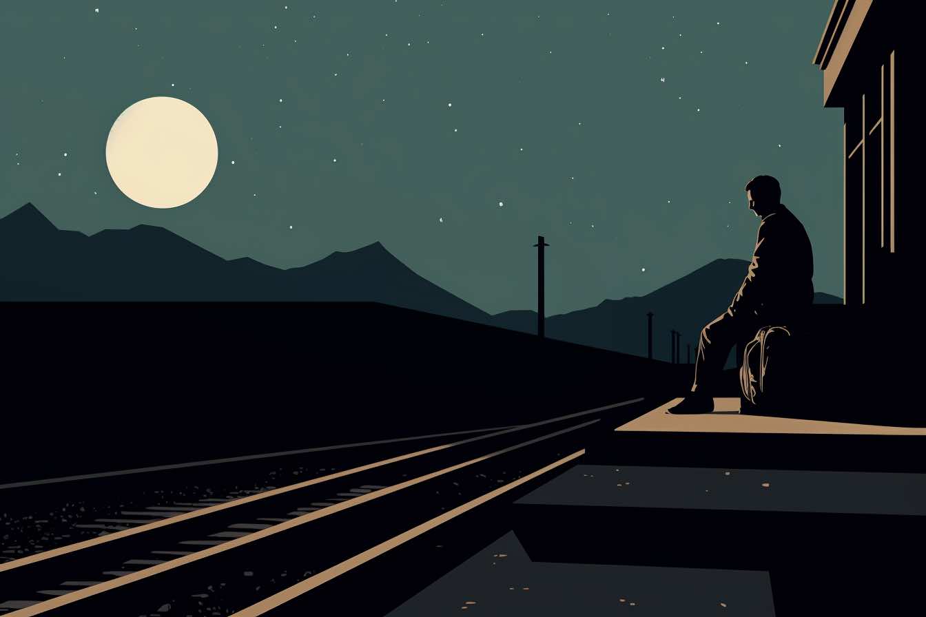 A person waiting on a train platform